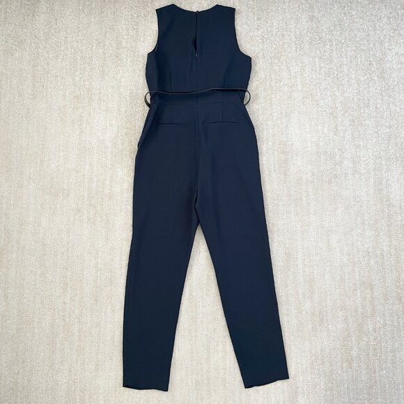 Banana Republic Blue Sleeveless Jumpsuit with Pockets 0 Petite - Picture 4 of 11